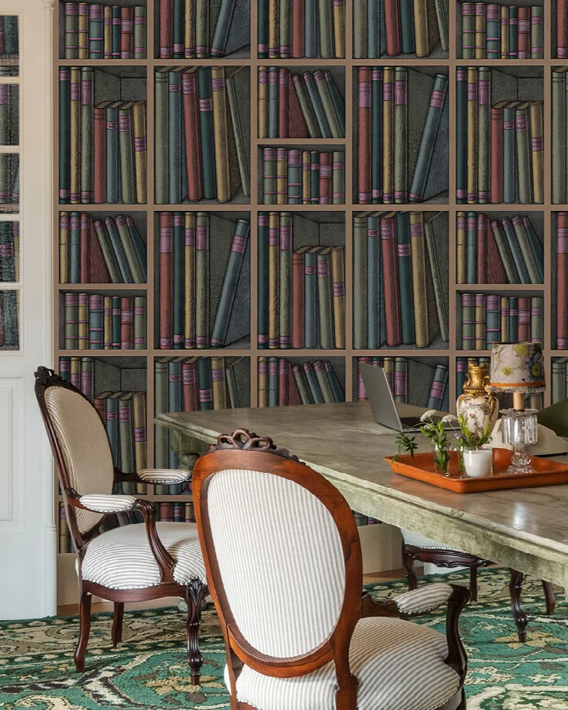 Peverly Atelier Bookshelf Wallpaper