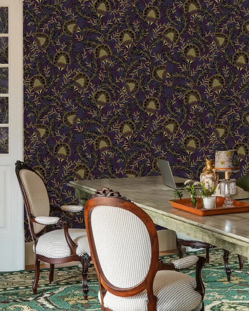 Roskell Keepsake Dark Floral Wallpaper