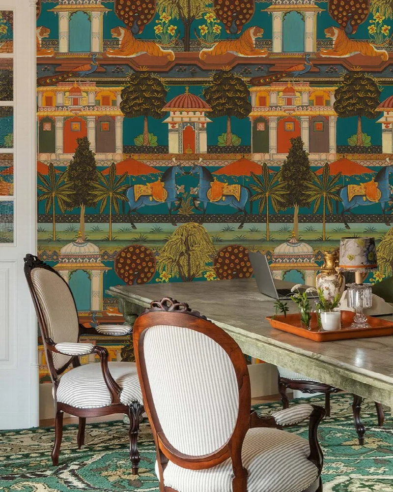 Avelune Haven Indian Garden Wallpaper