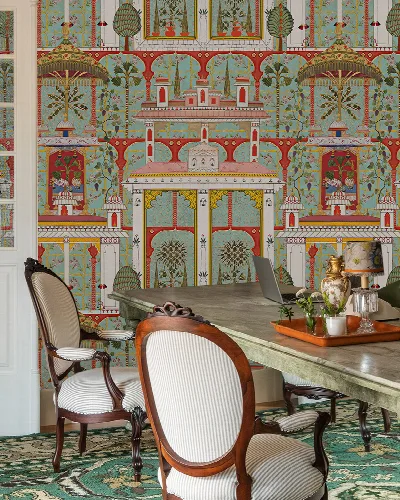 Virelle Echo Indian Garden Wallpaper