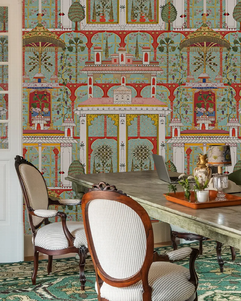Virelle Echo Indian Garden Wallpaper