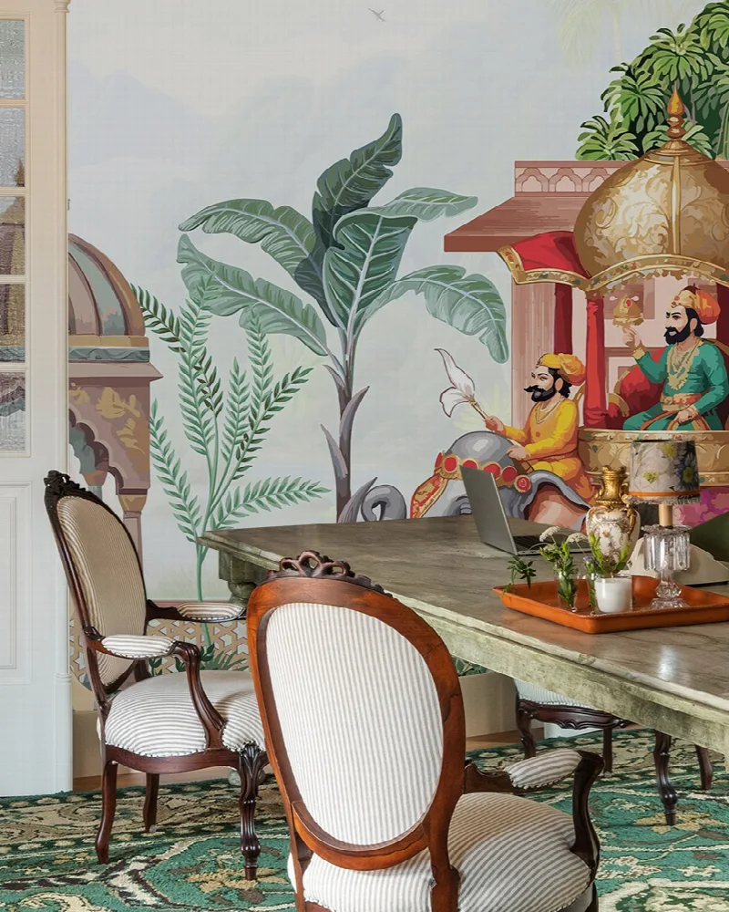 Thistlemere Tableau Indian Garden Wallpaper
