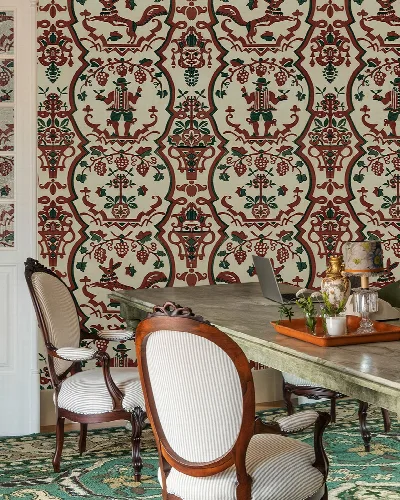 Kestrel Chronicle Ornamental Wallpaper