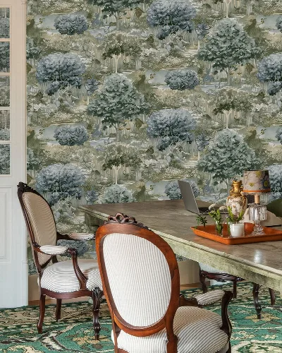 Orlena Keepsake Celestial Wallpaper — Mist Blue
