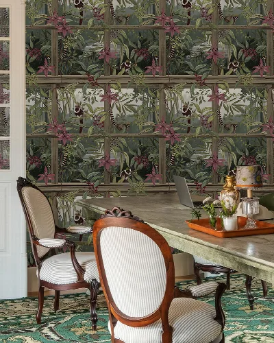 Orlena Enclave Tropical Wallpaper — Soft Sage