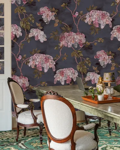 Larkspur Journey Floral Wallpaper