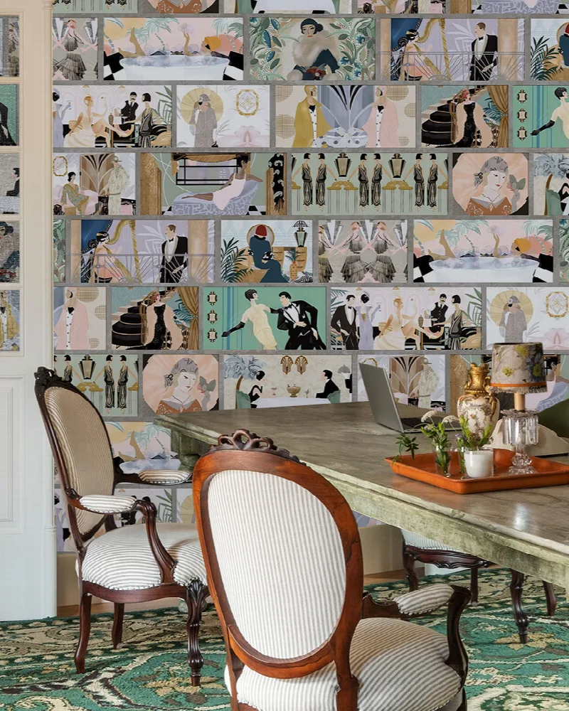 Larkspur Story Illustrative Wallpaper