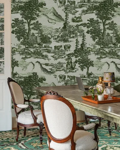 Kestrel Solace Ornamental Wallpaper