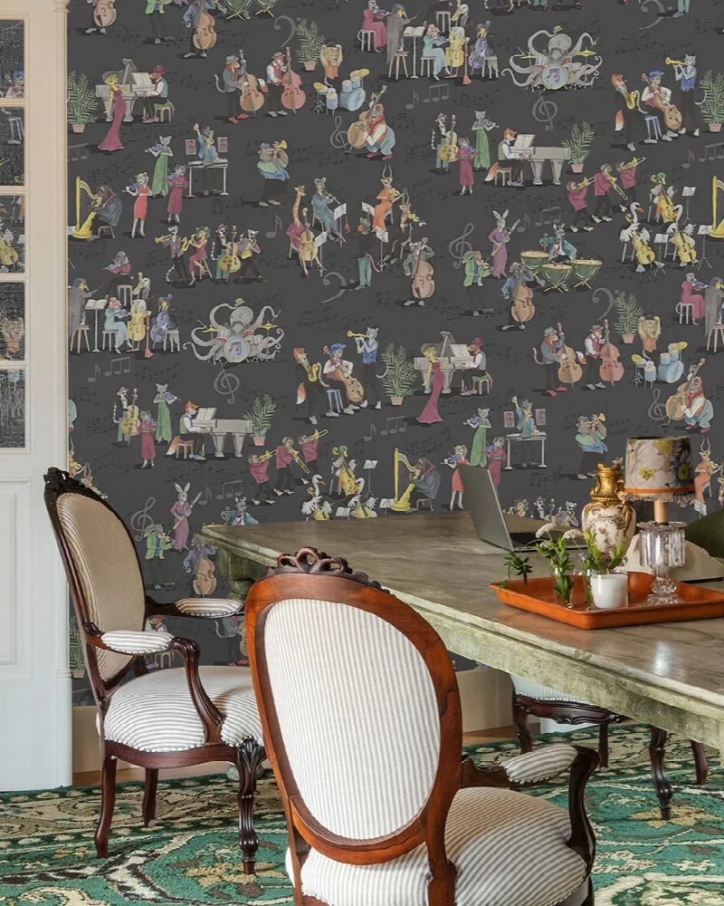 Larkspur Muse Illustrative Wallpaper