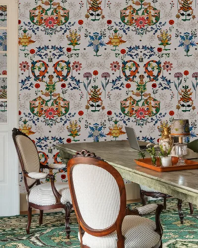 Gildmere Reverie Dark Floral Wallpaper — Ivory Garden
