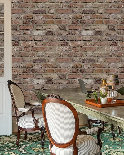 Orlena Serenade Surface Effect Wallpaper — Aged Brown