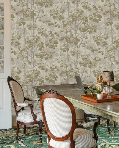 Orlena Reverie Botanical Wallpaper — Warm Ivory