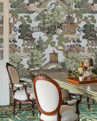 Umbervale Folio Chinoiserie Wallpaper