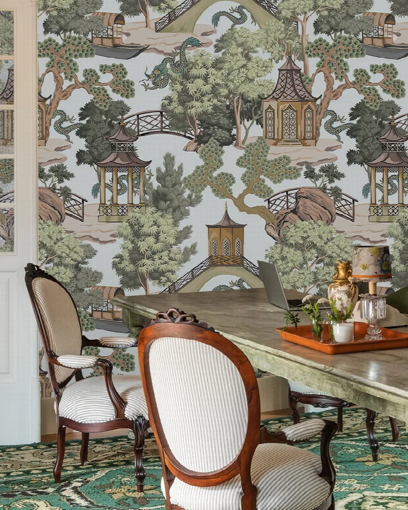 Umbervale Folio Chinoiserie Wallpaper