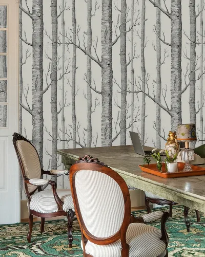 Peverly Verse Woodland Wallpaper