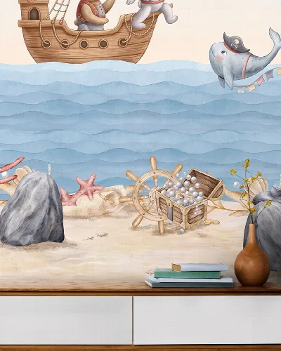 Wrenley Tableau Ocean Kids Wallpaper