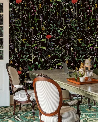 Dovewick Chronicle Dark Floral Wallpaper