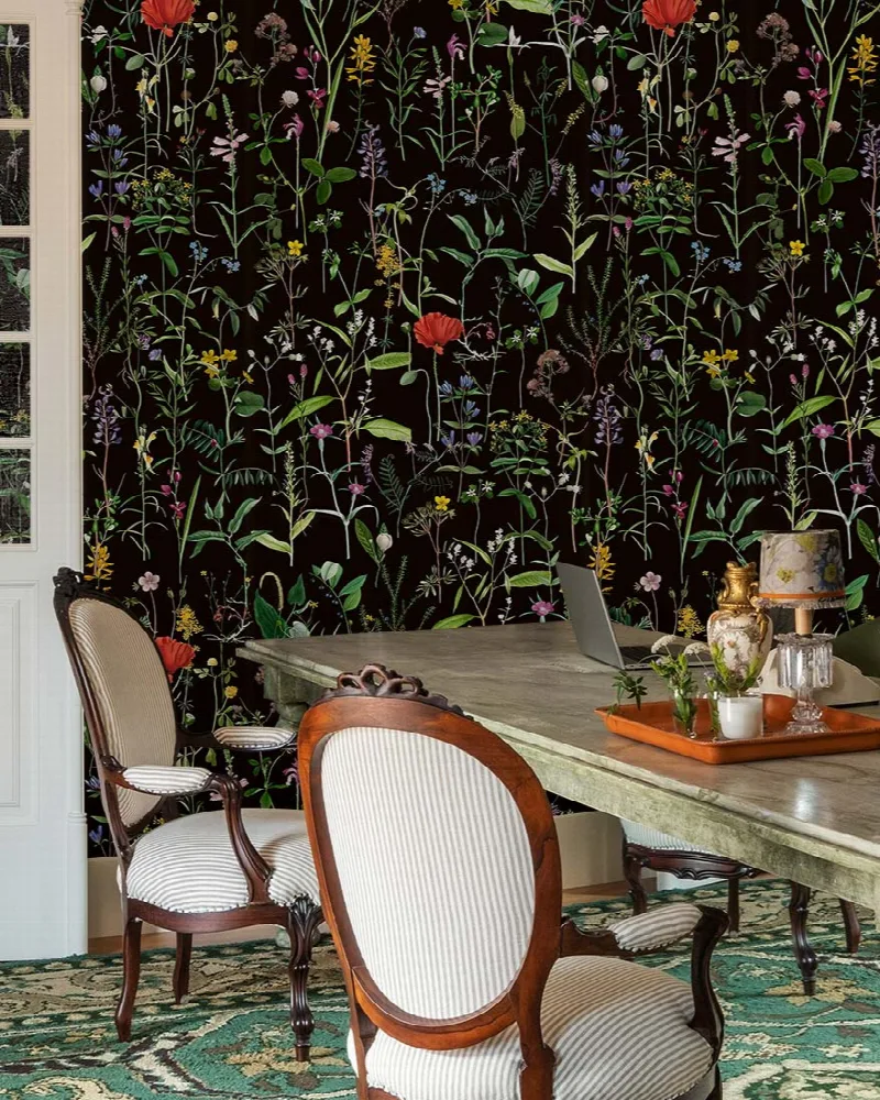 Dovewick Chronicle Dark Floral Wallpaper