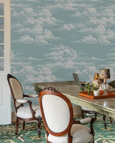 Thistlemere Rhapsody Celestial Wallpaper — Aqua