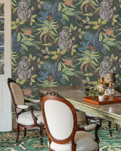 Peverly Muse Tropical Wallpaper — Midnight