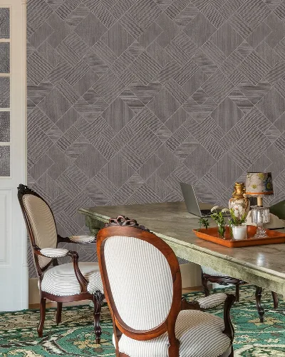 Solenne Reverie Geometric Wallpaper — Mauve