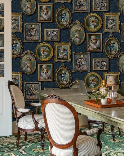 Orlena Prelude Illustrative Wallpaper — Midnight Blue