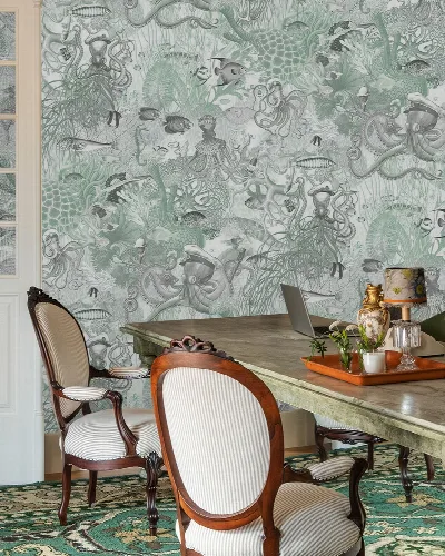 Merevale Keepsake Marine Wallpaper — Sage