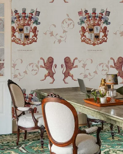 Celandine Reverie Folk Art Wallpaper