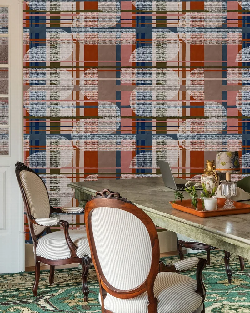 Halewood Whim Checks & Stripes Wallpaper
