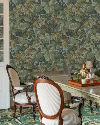 Peverly Enclave Tropical Wallpaper — Forest