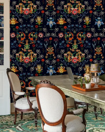 Gildmere Reverie Dark Floral Wallpaper