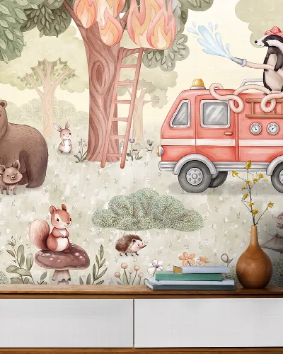 Yarrowmere Whim Woodland Nursery Wallpaper