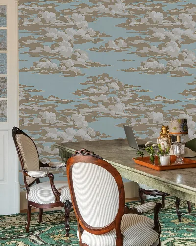 Thistlemere Rhapsody Celestial Wallpaper — Sky Blue
