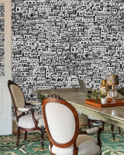 Peverly Chronicle Architectural Wallpaper
