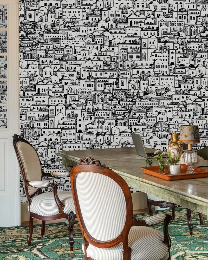 Peverly Chronicle Architectural Wallpaper