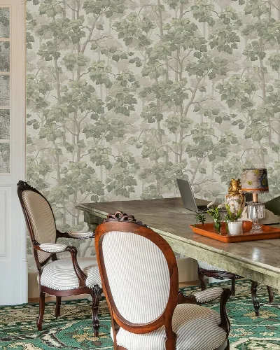 Orlena Reverie Botanical Wallpaper — Sage