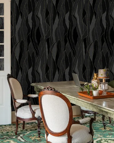 Quenora Keepsake Geometric Wallpaper — Onyx