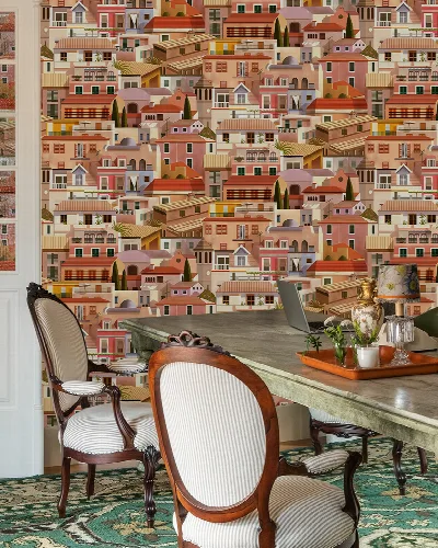 Quenora Prelude Mediterranean Wallpaper — Terracotta