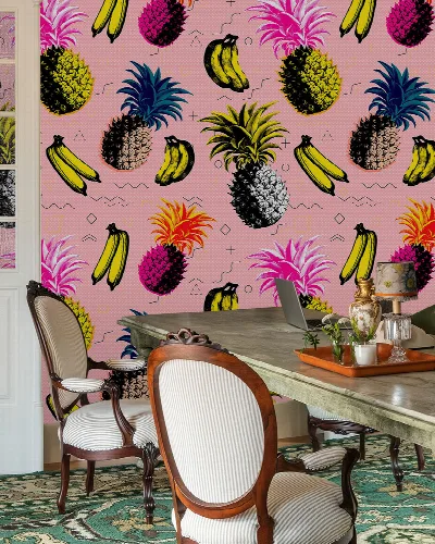 Gildmere Keepsake Tropical Wallpaper — Candy Pink