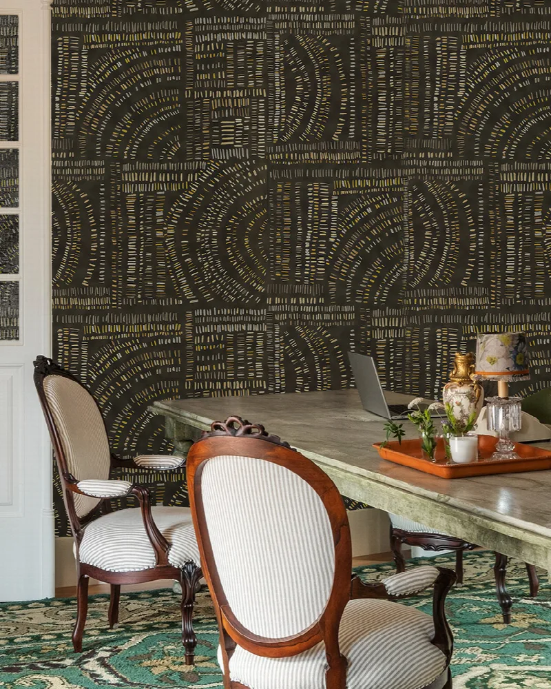 Solenne Verse Geometric Wallpaper