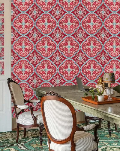 Bellora Whim Tile Effect Wallpaper