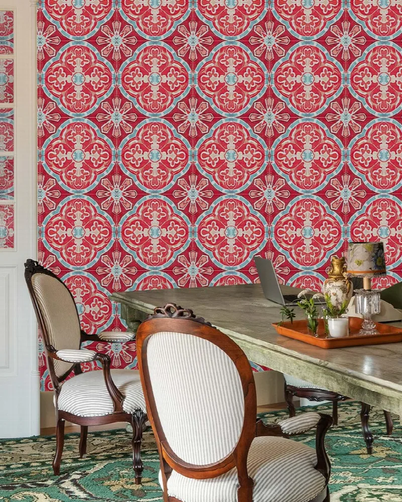Bellora Whim Tile Effect Wallpaper