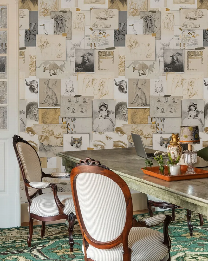 Iverley Folio Illustrative Wallpaper
