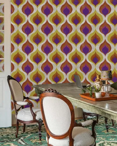 Avelune Tapestry Folk Art Wallpaper