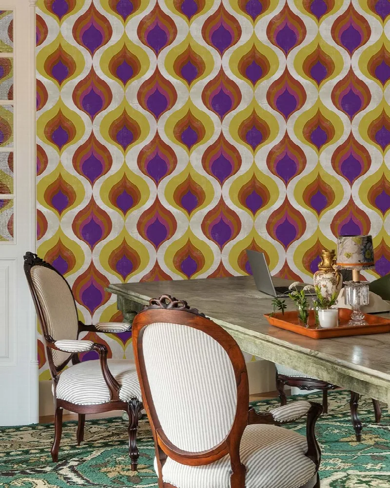 Avelune Tapestry Folk Art Wallpaper