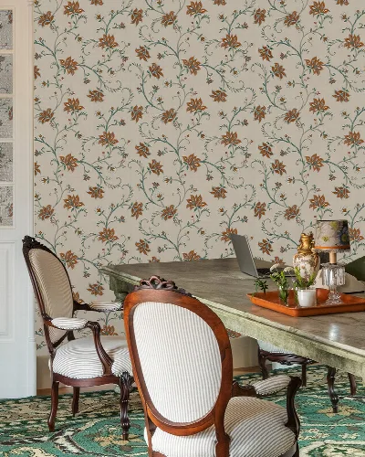 Quenora Echo Floral Wallpaper — Ivory