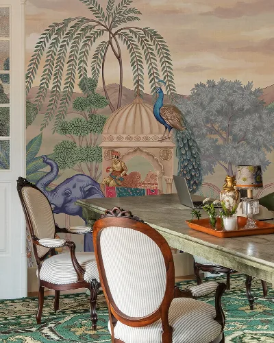Thistlemere Muse Indian Garden Wallpaper