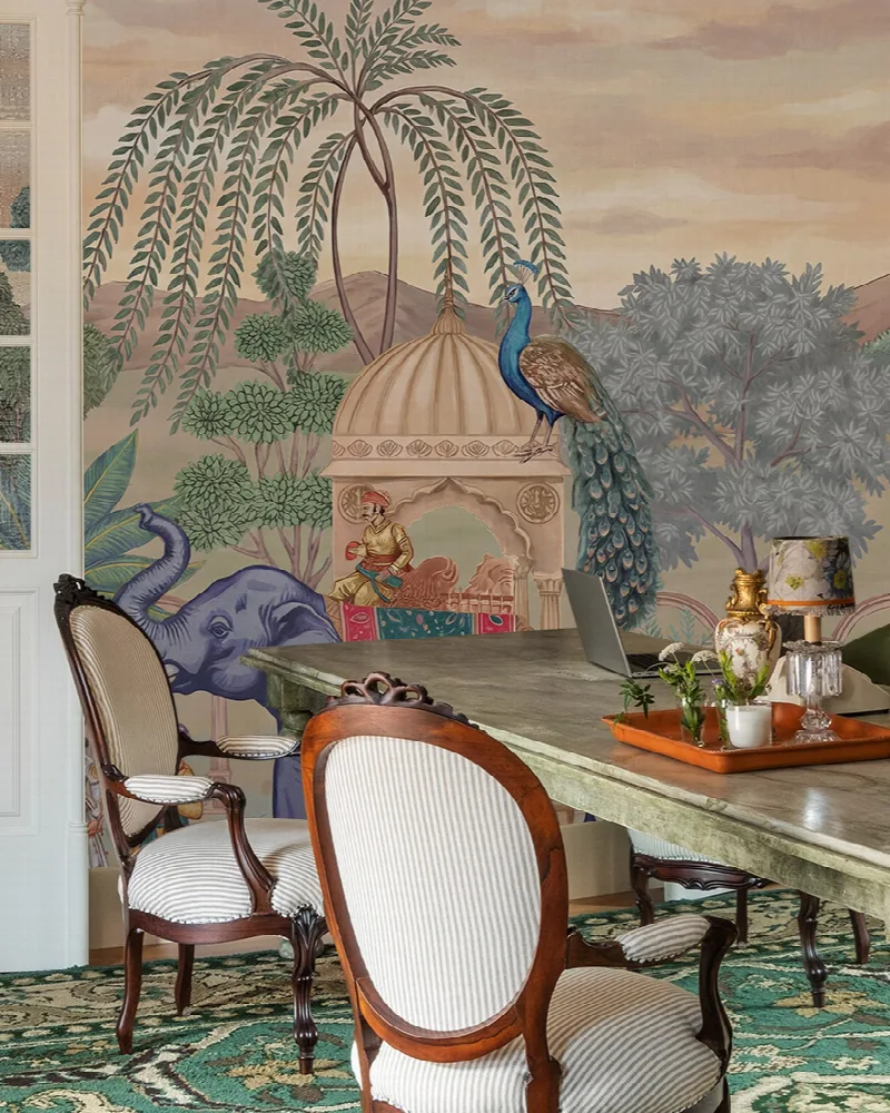 Thistlemere Muse Indian Garden Wallpaper