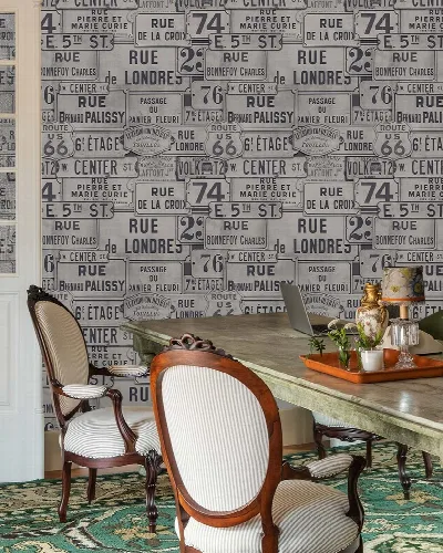 Avelune Drift Woodland Wallpaper — Pebble Gray