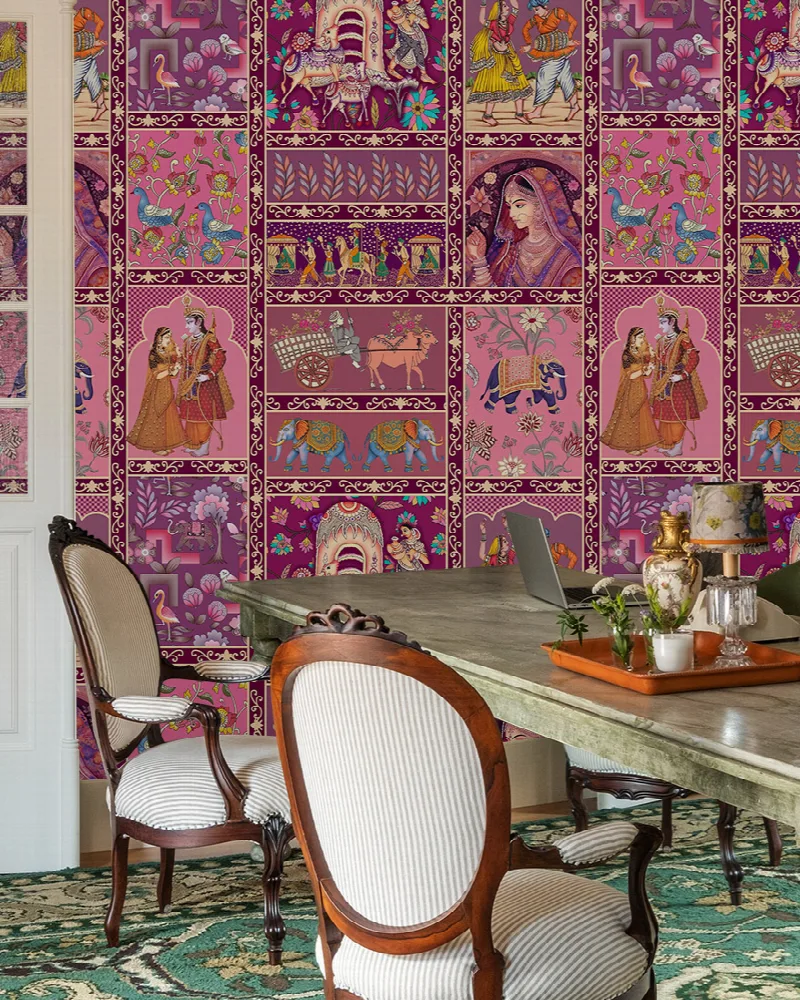 Thistlemere Atelier Indian Garden Wallpaper